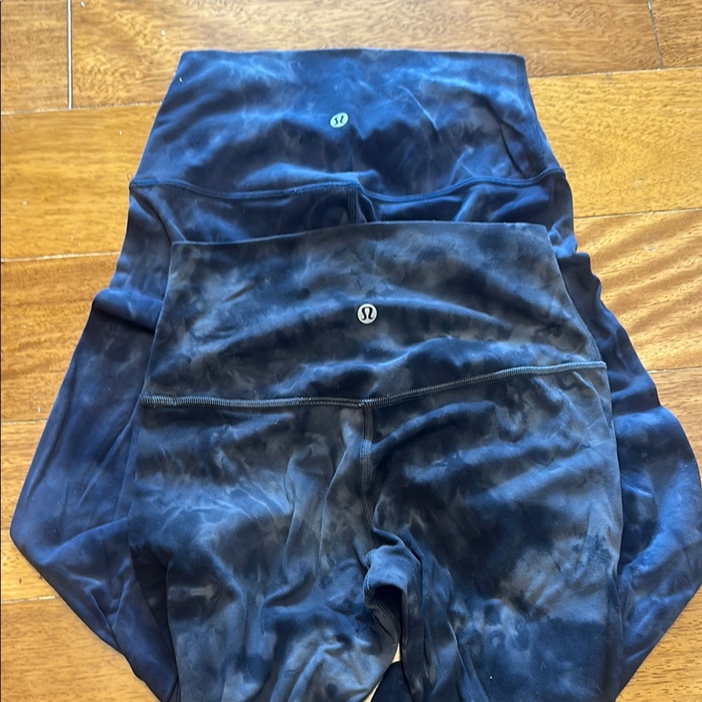 Lululemon Black Tie-Dye Leggings align